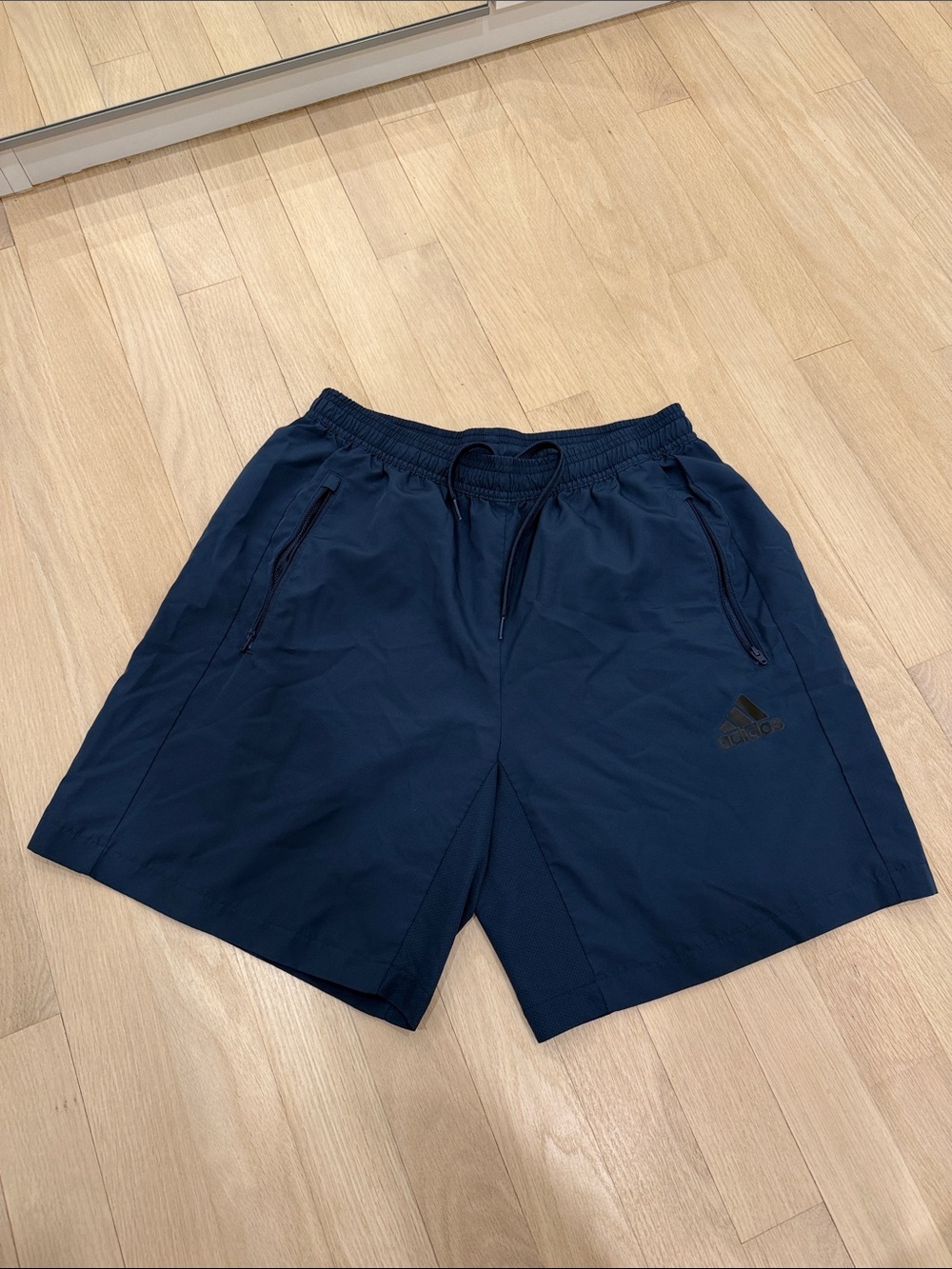 adidas Men’s Dark Blue Athletic Shorts with Drawstring